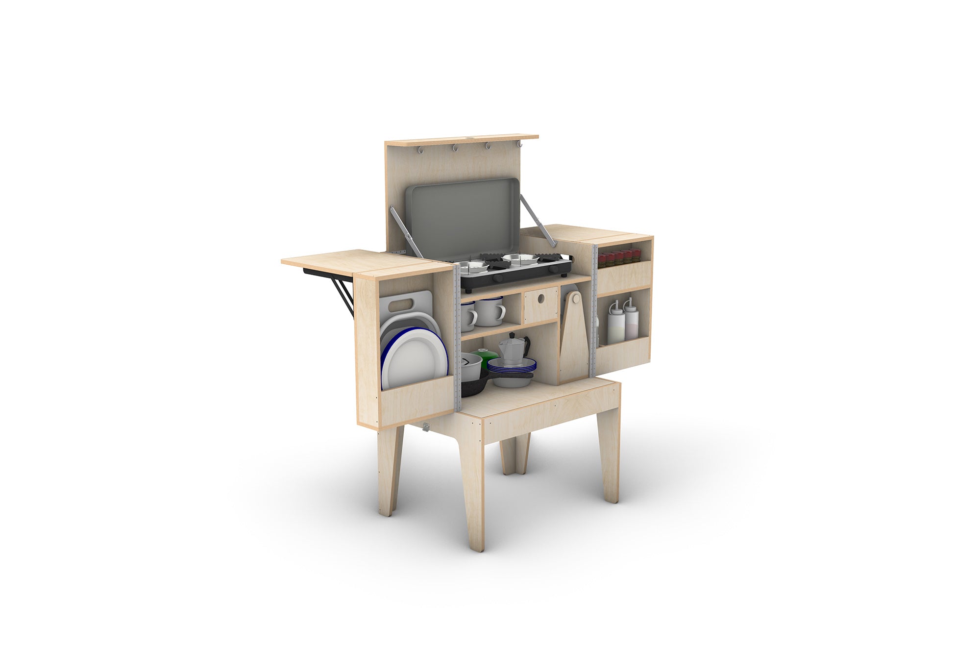 DIY Portable Camp Kitchen Plans (Inches)