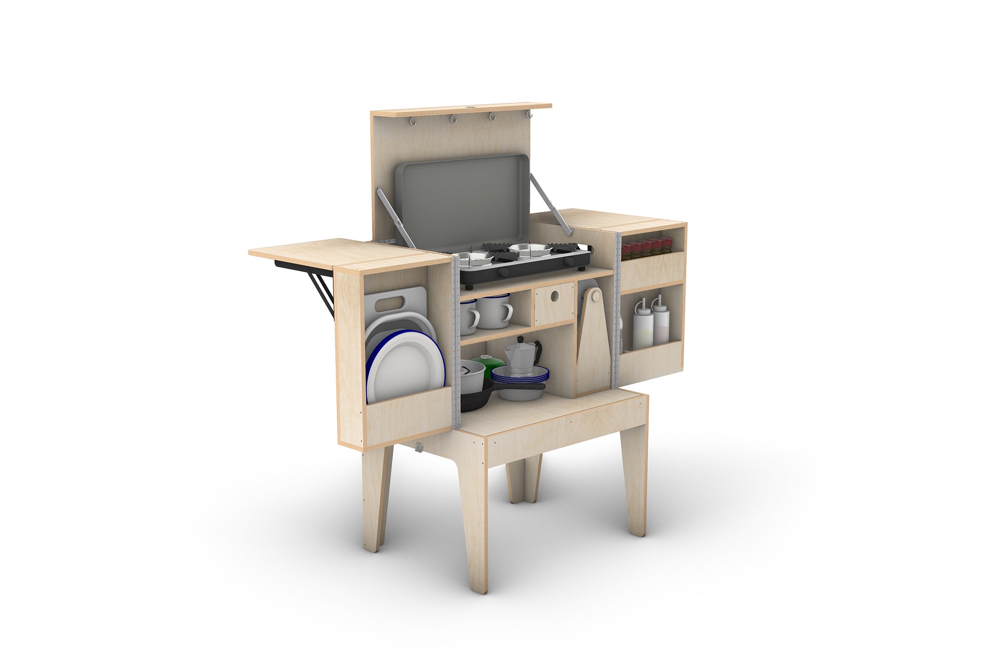 DIY Portable Camp Kitchen Plans (Inches)