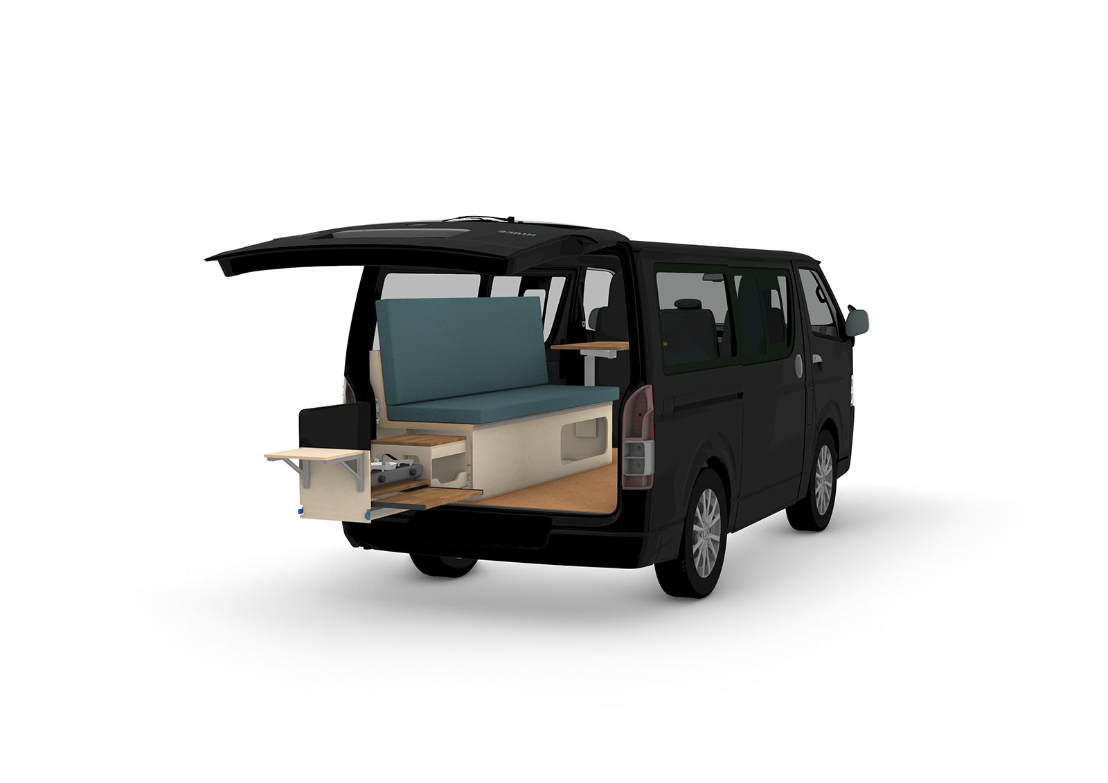 DIY Camper Van Folding Camper Couch Module Plans (Left Side)