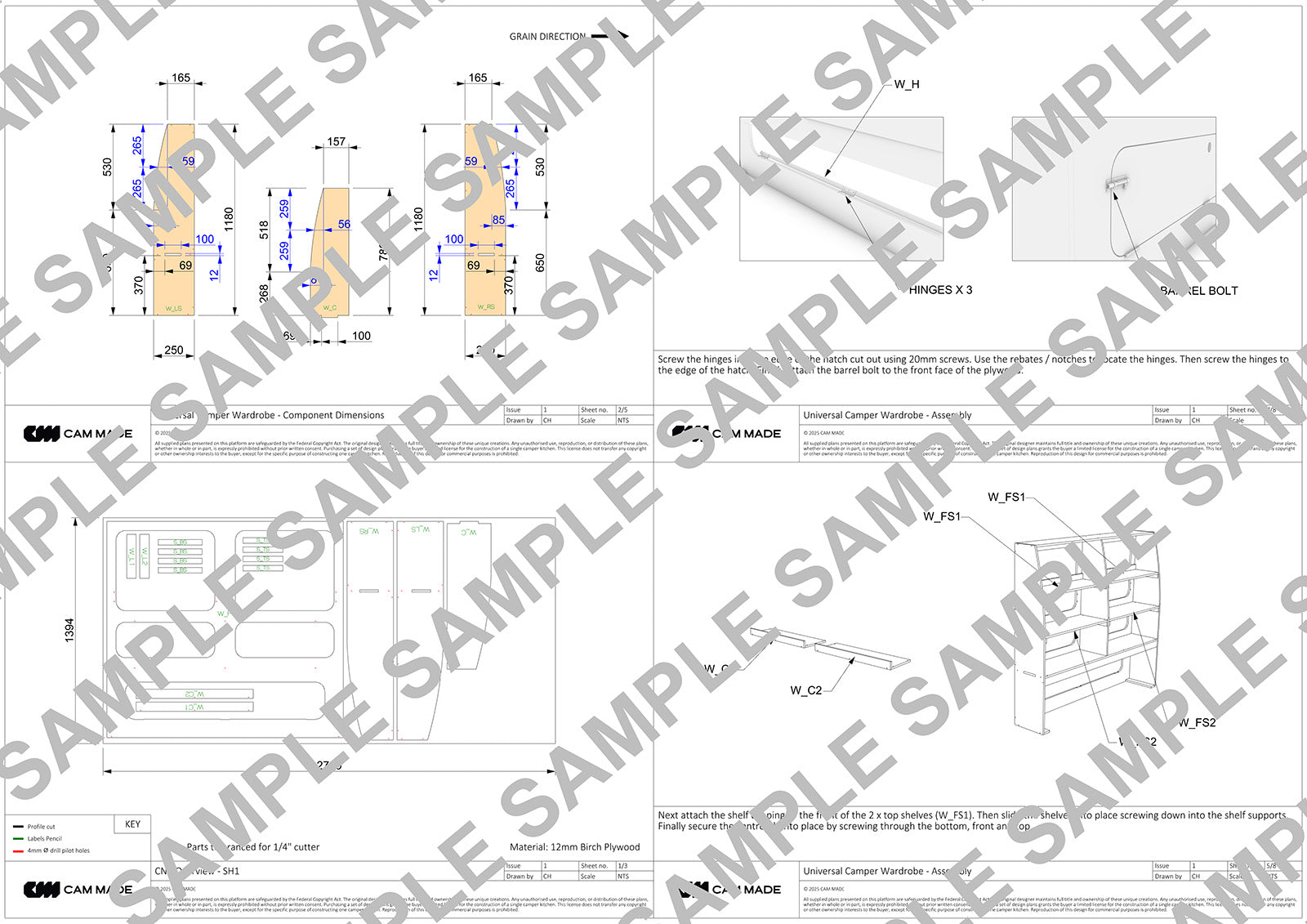 DIY Universal Camper Van Wardrobe Module Plans