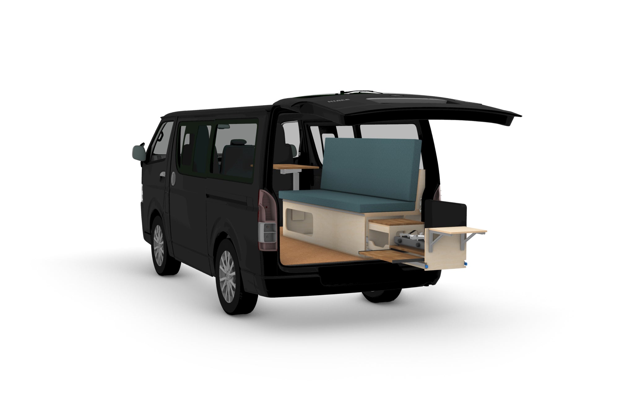 DIY Folding Camper Van Couch Module Plans (Right Side)