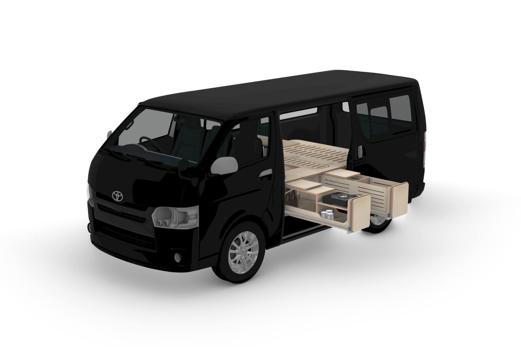 DIY Universal Side-Opening Camper Van Conversion Plans (Left Side Opening)