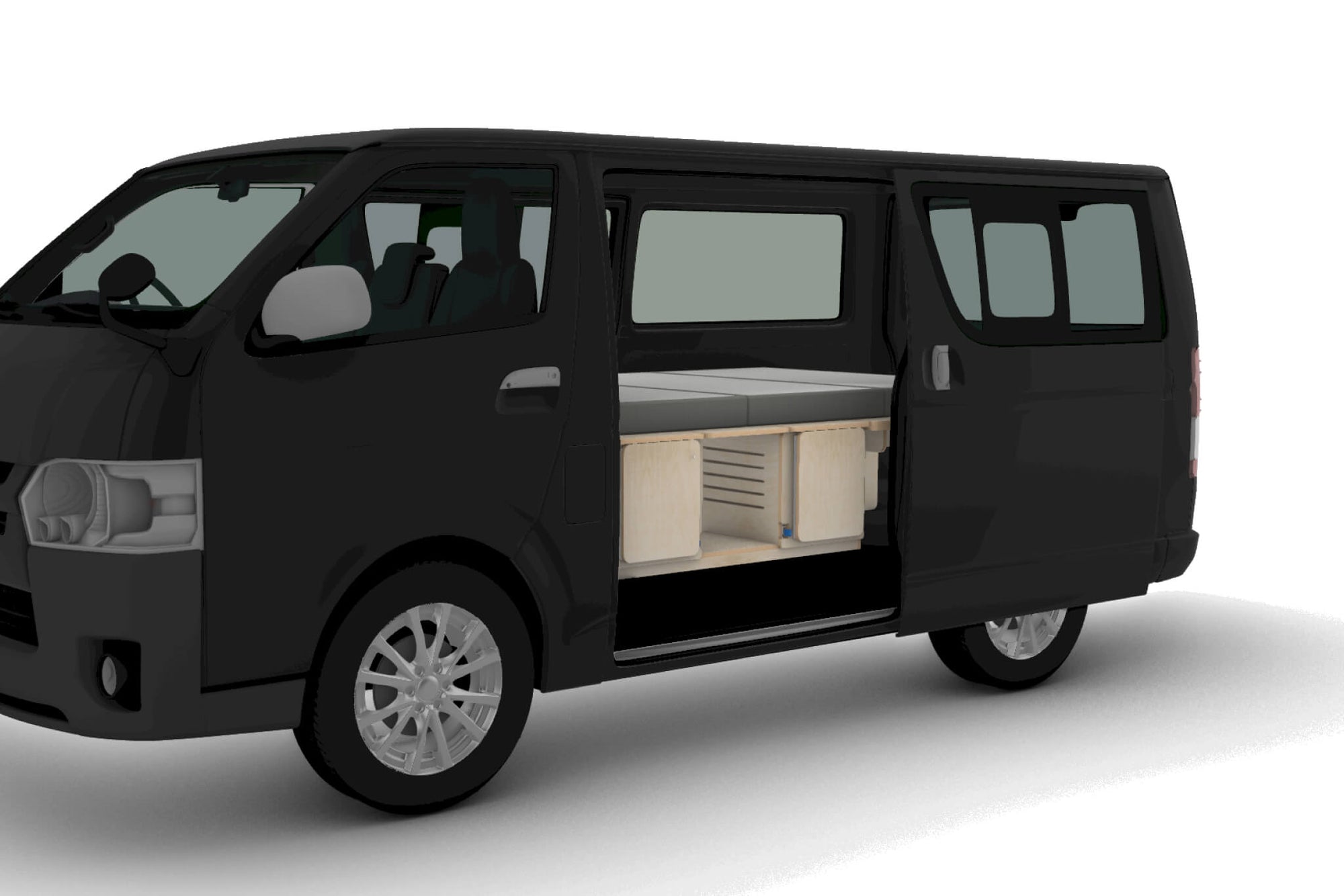 DIY Universal Side-Opening Camper Van Conversion Plans (Left Side Opening)