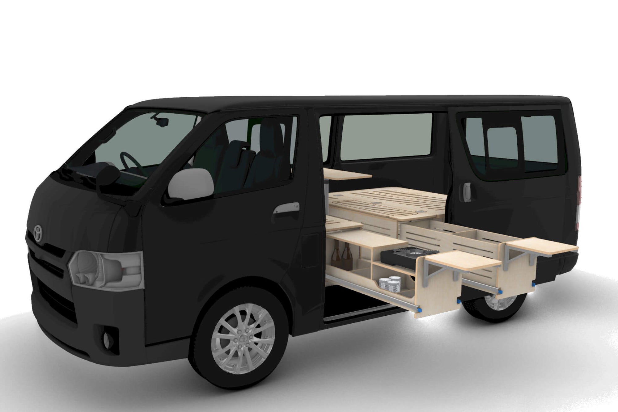 DIY Universal Side-Opening Camper Van Conversion Plans (Left Side Opening)