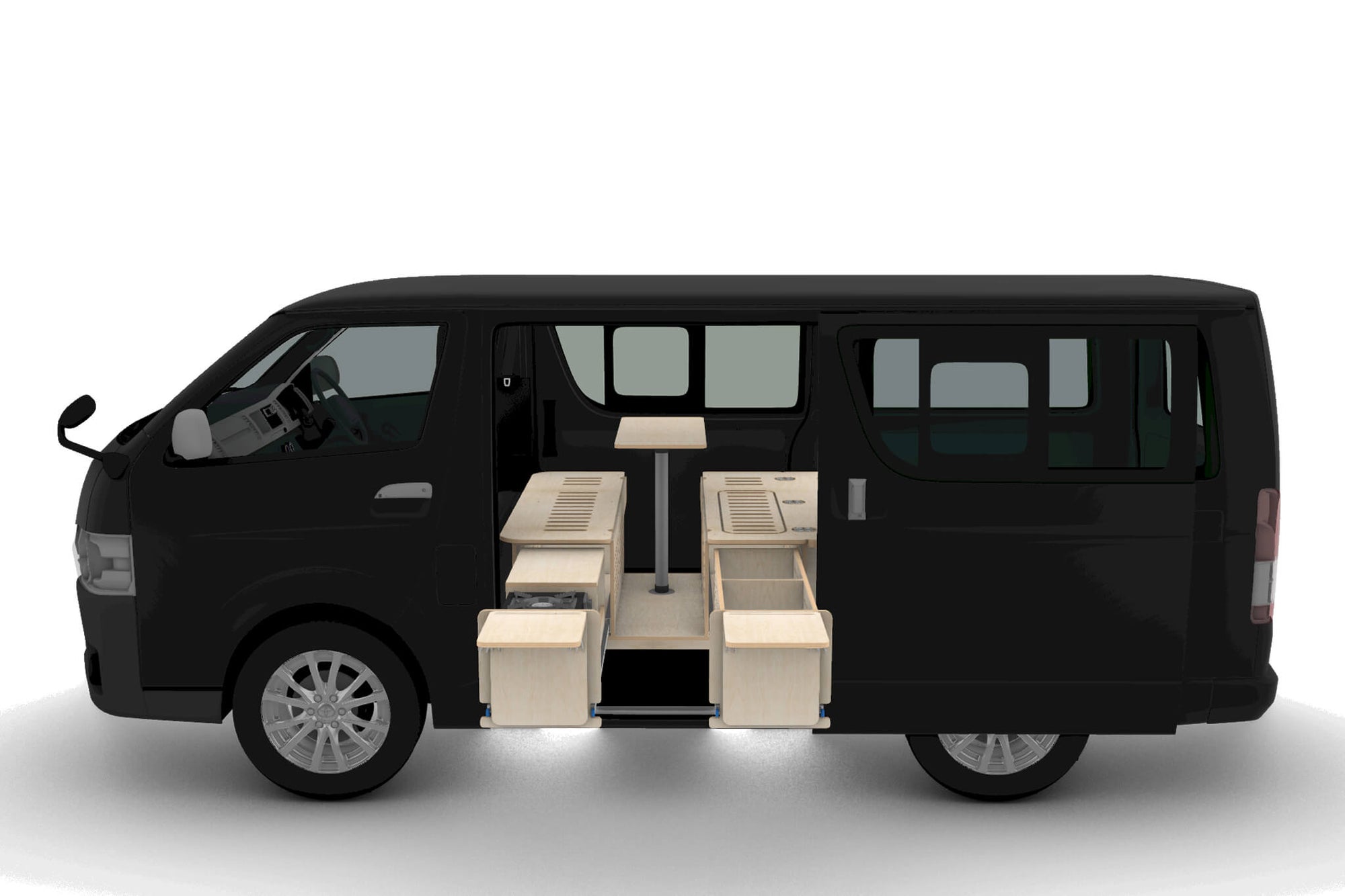DIY Universal Side-Opening Camper Van Conversion Plans (Left Side Opening)