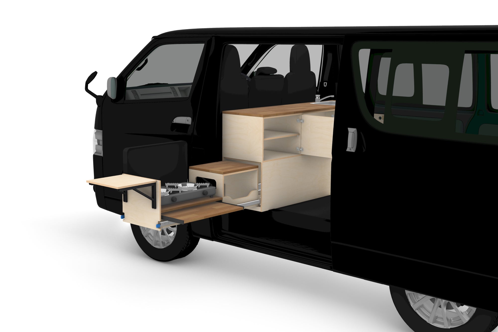 DIY Universal Camper Kitchen Module Plans (Left Side Opening)