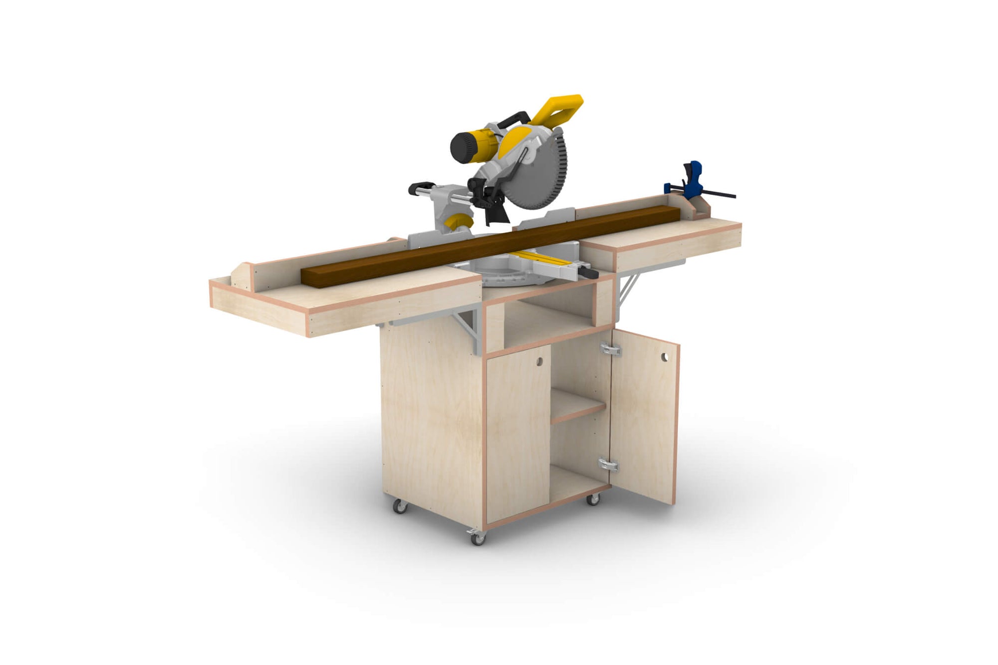 DIY Miter Saw Trolley Plans