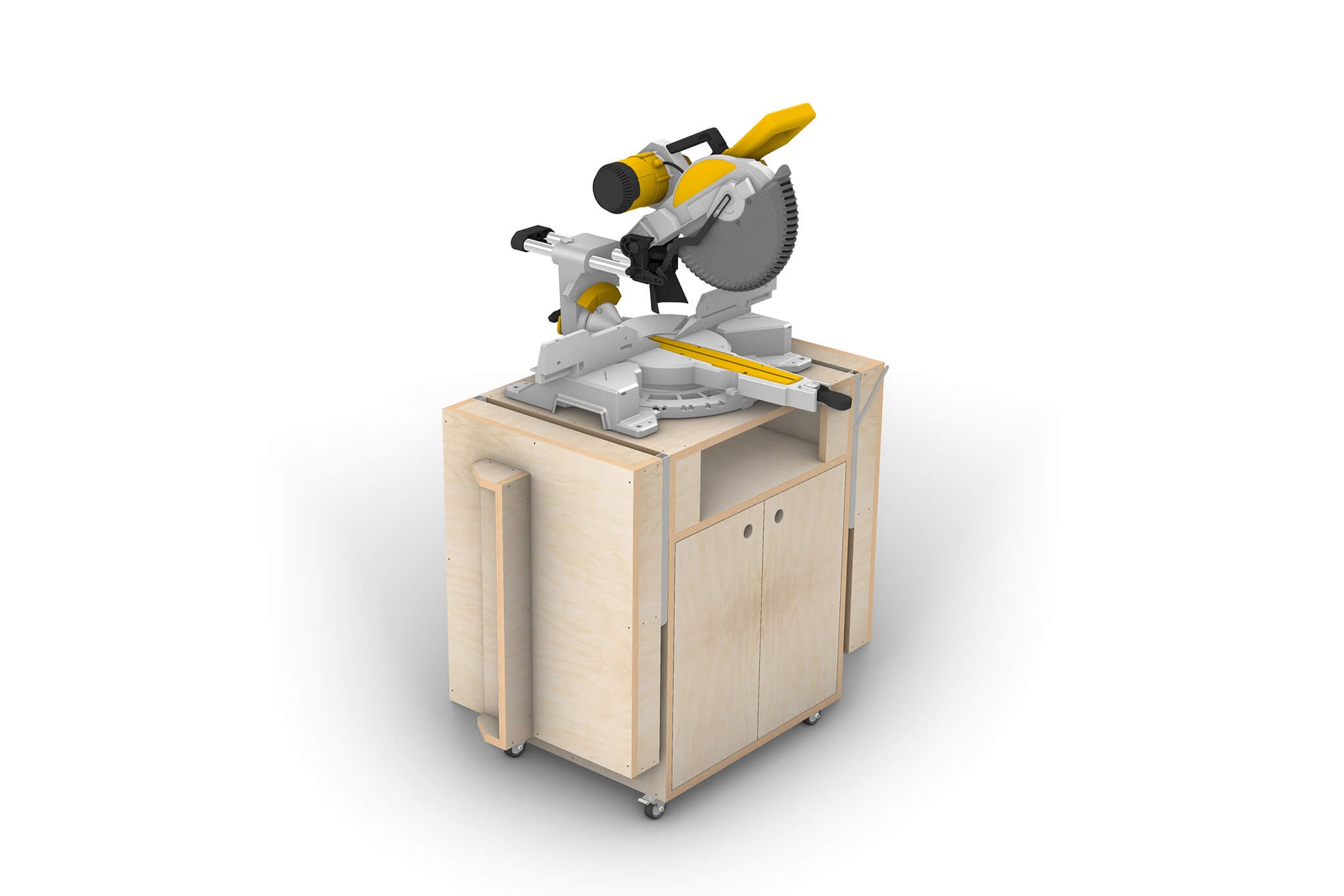 DIY Miter Saw Trolley Plans