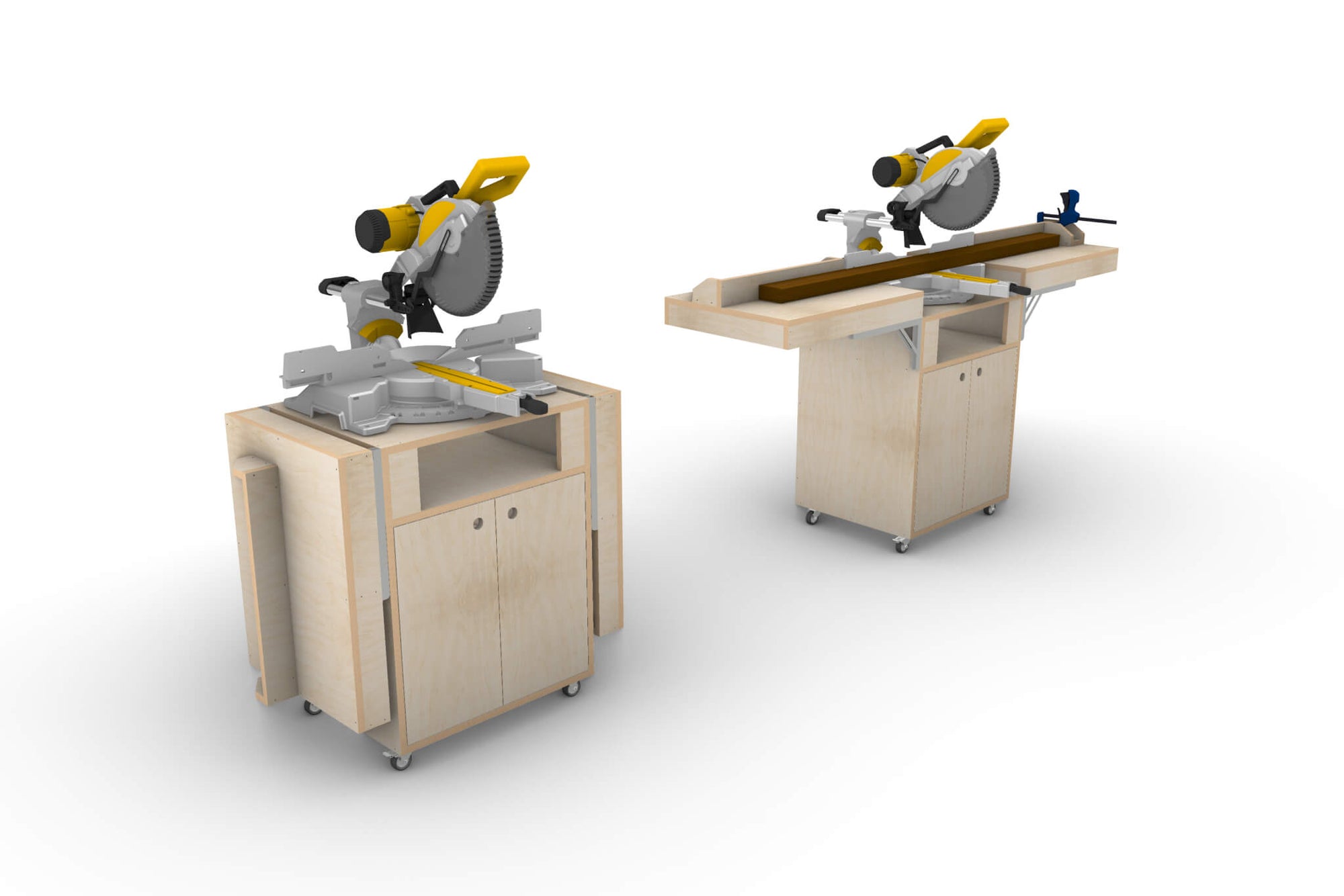 DIY Miter Saw Trolley Plans