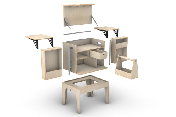 Portable Camp Kitchen Plans (Inches)