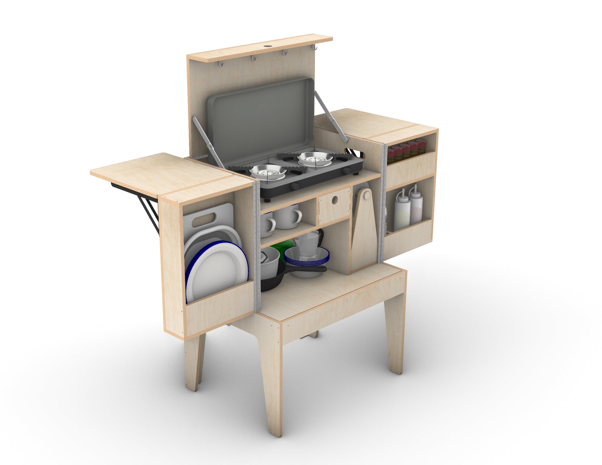 Portable Camp Kitchen Plans (Inches)