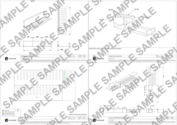 Folding Camper Couch Module Plans (Left Side)