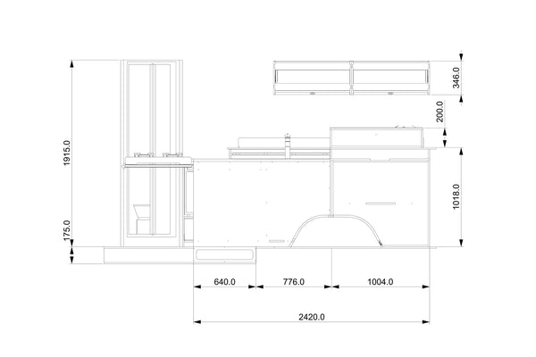 Mercedes Sprinter MWB 144 Camper Plans (Right-Hand Drive)
