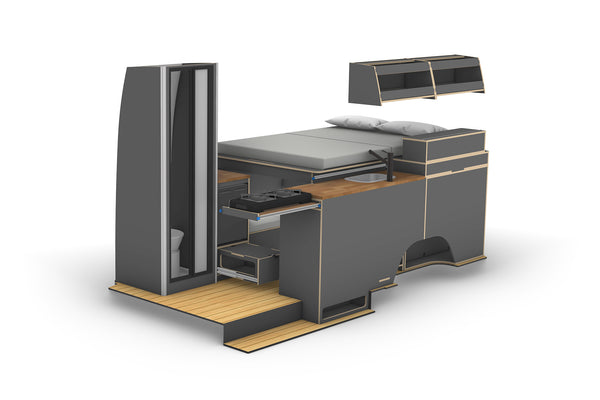 Mercedes Sprinter MWB 144 Camper Plans (Right-Hand Drive)