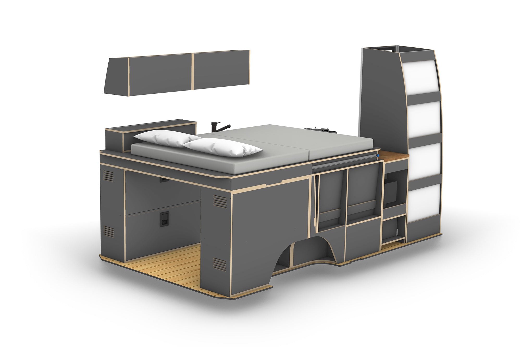 Mercedes Sprinter MWB 144 Camper Plans (Right-Hand Drive)