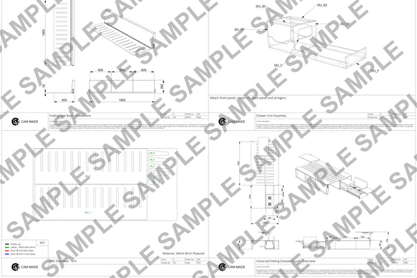 Folding Camper Couch Module Plans (Right Side)
