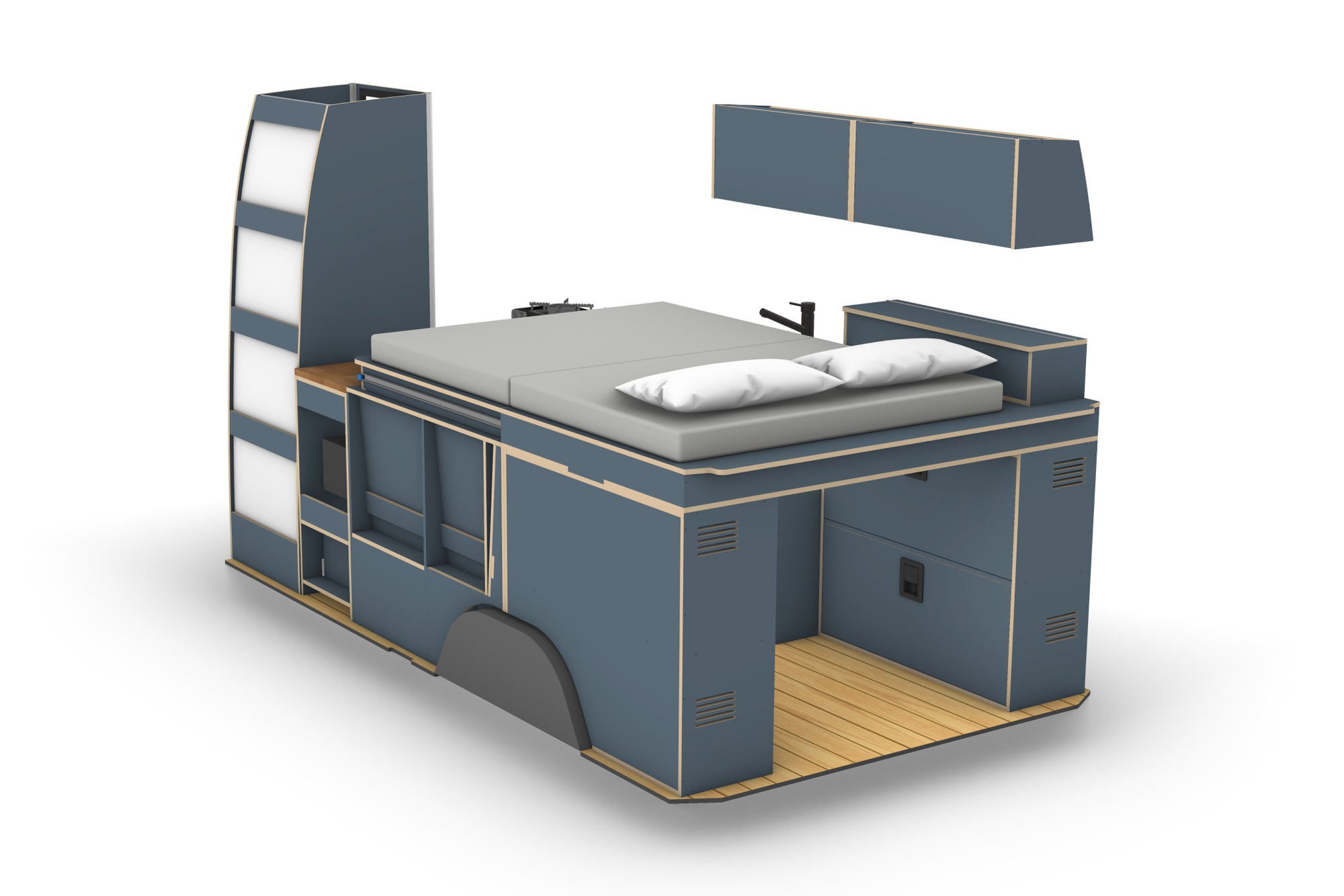Mercedes Sprinter MWB 144 Camper Plans (Left-Hand Drive)