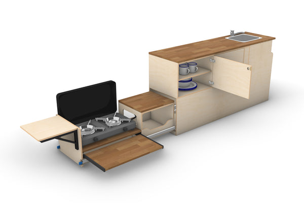 Universal Camper Kitchen Plans (Left Side Opening)