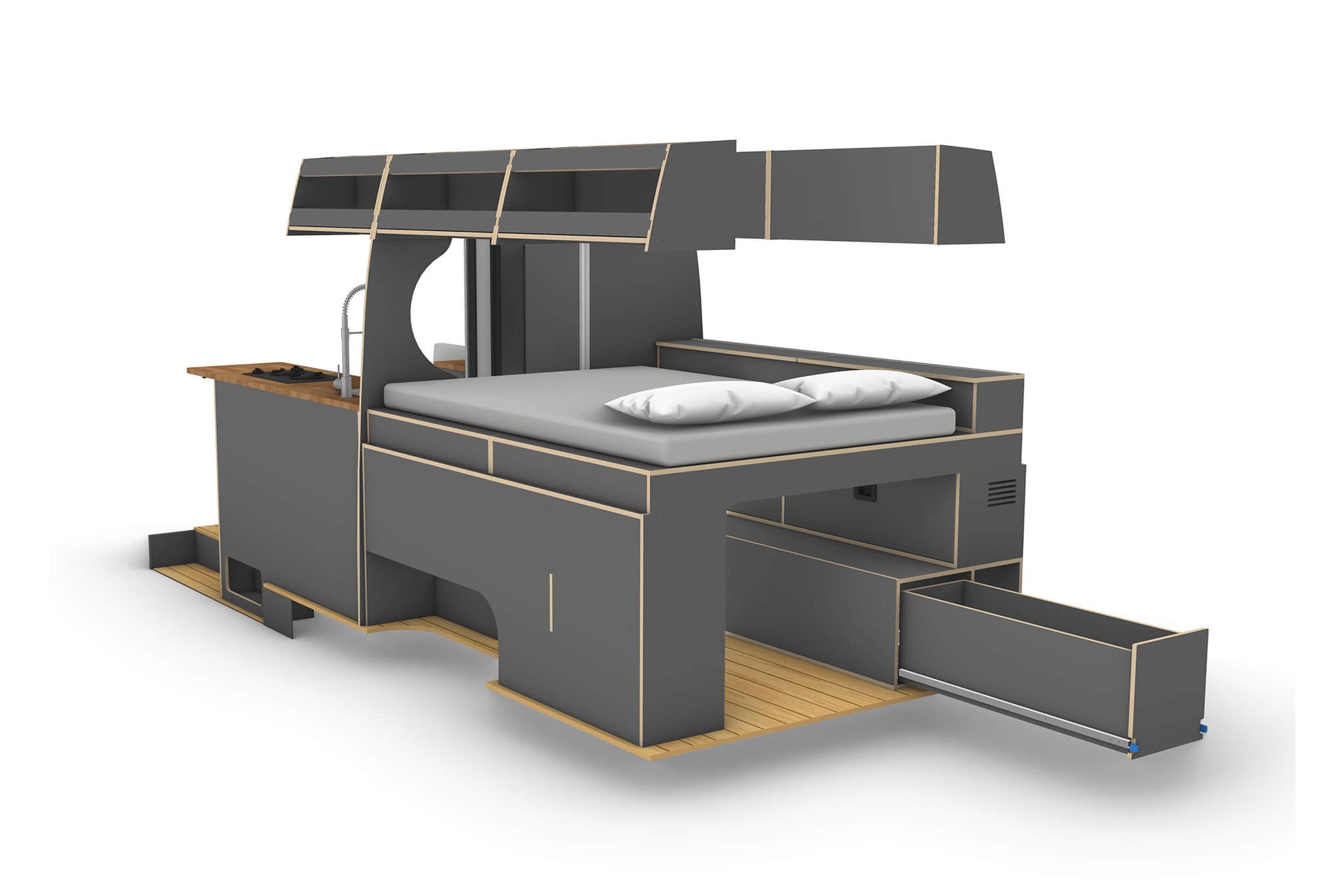 Mercedes Sprinter LWB 170 Camper Plans (Right Hand Drive)