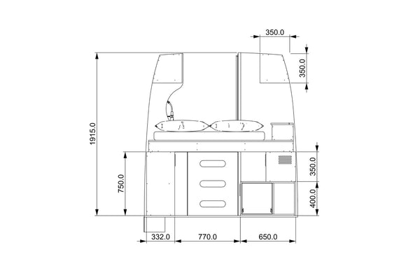 Mercedes Sprinter LWB 170 Camper Plans (Right Hand Drive)