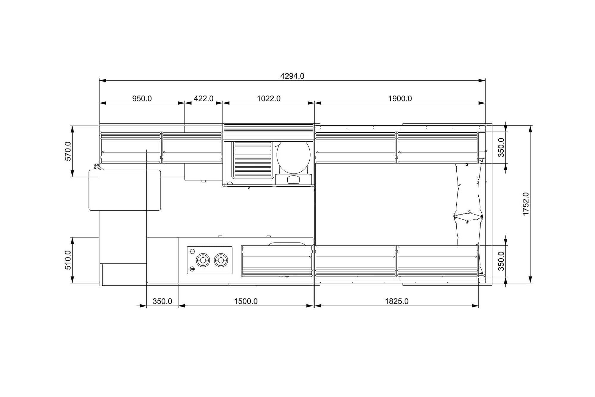 Mercedes Sprinter LWB 170 Camper Plans (Right Hand Drive)