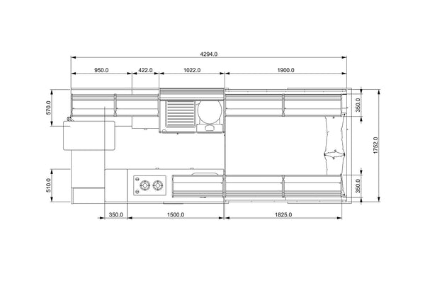 Mercedes Sprinter LWB 170 Camper Plans (Right Hand Drive)