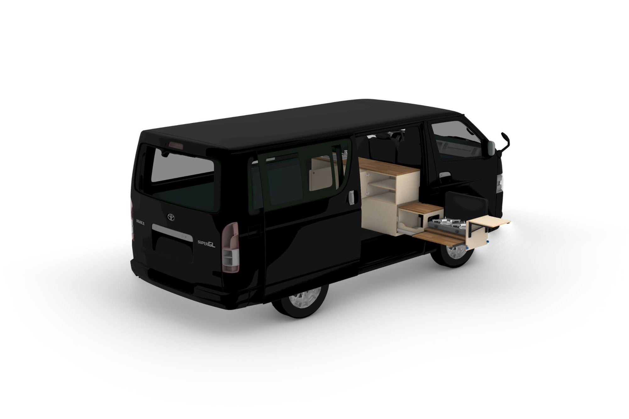 Universal Camper Kitchen Module Plans (Right-Side Opening)
