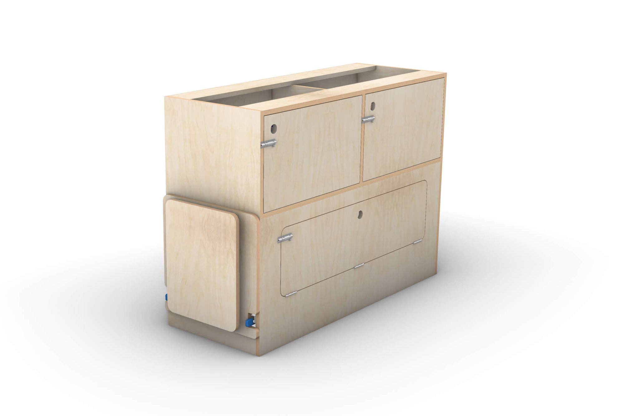 Pull-Out Camper Van Kitchen Module Plans (Left Side Opening)